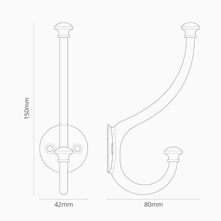 10080 Garderobehaken gold