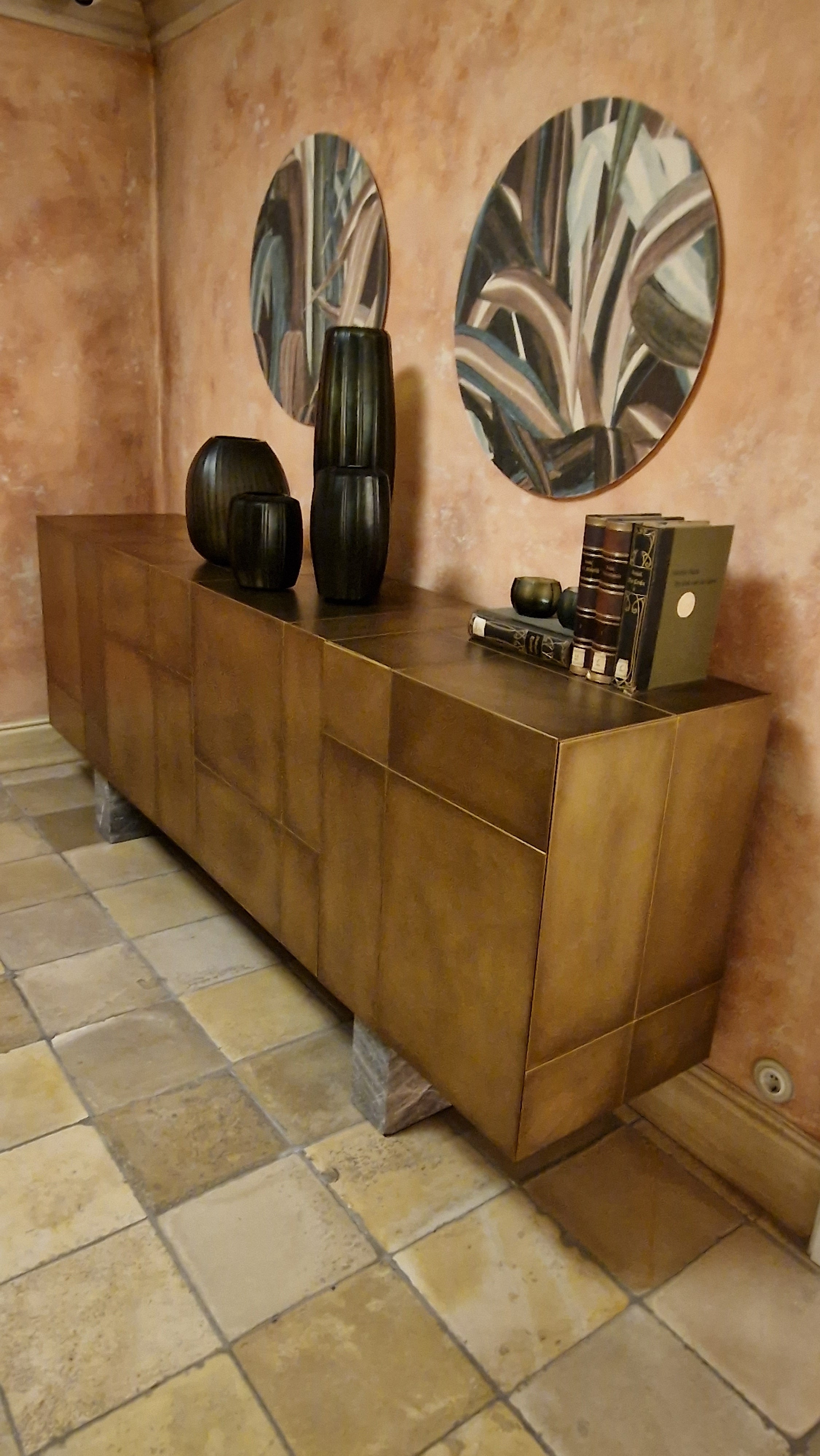 10318 Sideboard SLIM SIDE HIGH gold