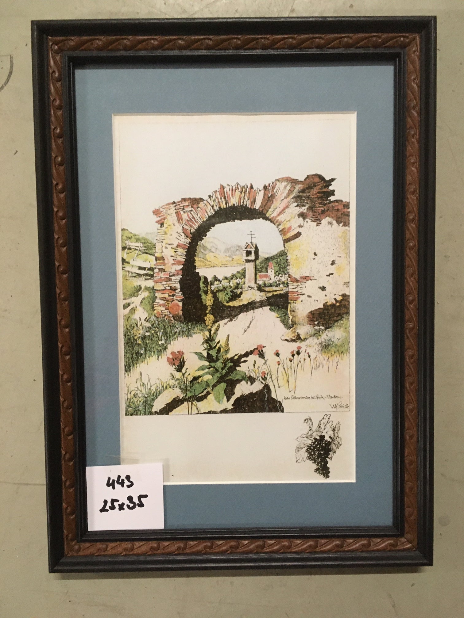 0443.  Bild mit Rahmen Rotes Tor in Spitz / Wachau